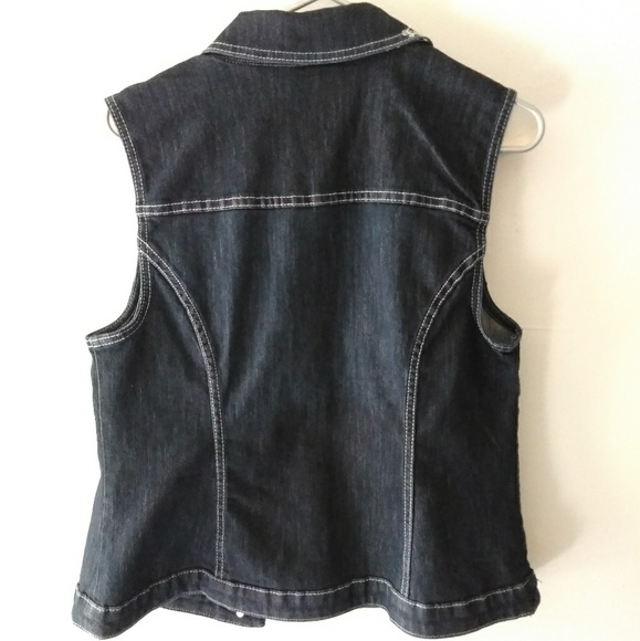 Christopher & Banks Jean Sleeveless Jacket - Picture 6 of 7